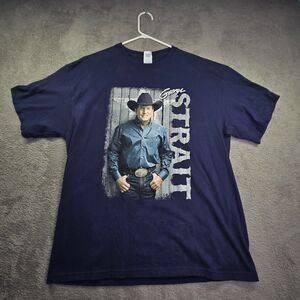 George Strait 2014 Tour T-Shirt The Cowboy Rides Away Navy Blue XL X Large